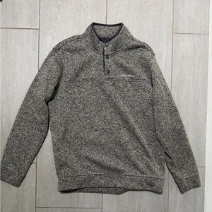 Eddie Bauer Men's Heathered Gray Quarter-Zip Pullover